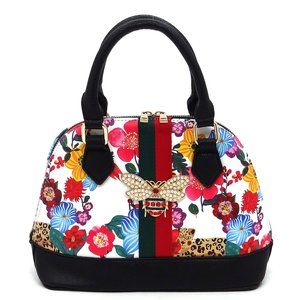 Queen Bee Stripe Dome Handbag